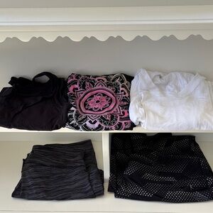 Women’s XL/XXL Black & White Yoga Workout Leggings bundle